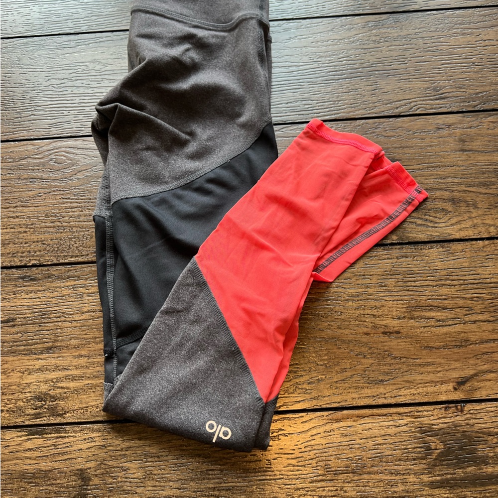 Alo Yoga Sheila Alosoft Colorblock Mid Rise Athletic Leggings Size XSmall - Picture 4 of 5